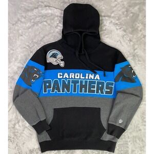 Hands‎ High Carolina Panthers Hoodie Mens Medium Black Blue NFL Fleece Pullover